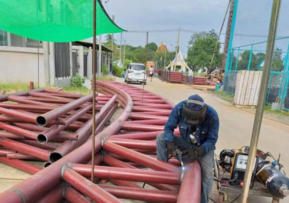 โครงสร้างเหล็ก, สร้างโครงเหล็ก, โครงสร้างไอบีมเอชบีม, โครงสร้างอาคาร, โครงสร้างป้าย